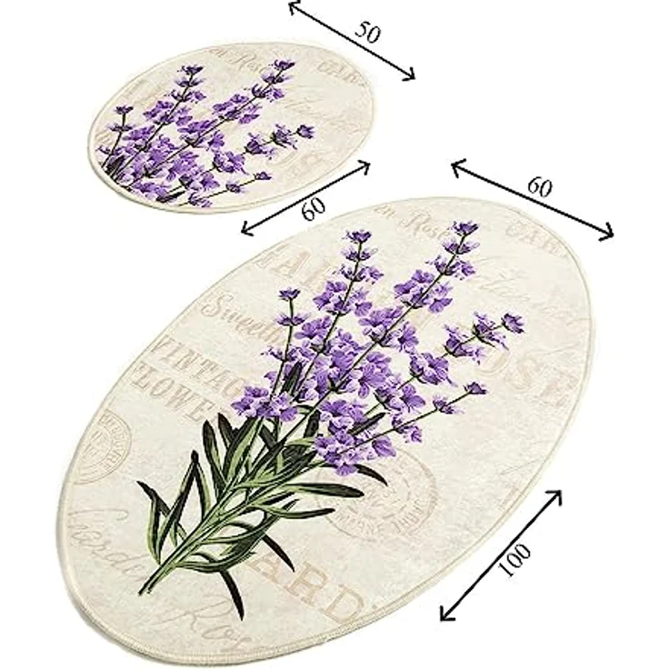 Badteppich Set 2-teilig Lavendel – Bild 4