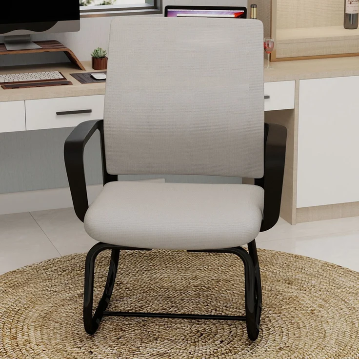 Minimalist Modern Office Chair – Metal Frame, Soft & Comfortable, Home & Office Use, Multiple Colors Available--Grau + Schwarz--45x55x90cm--YOUDENOVA – Bild 3