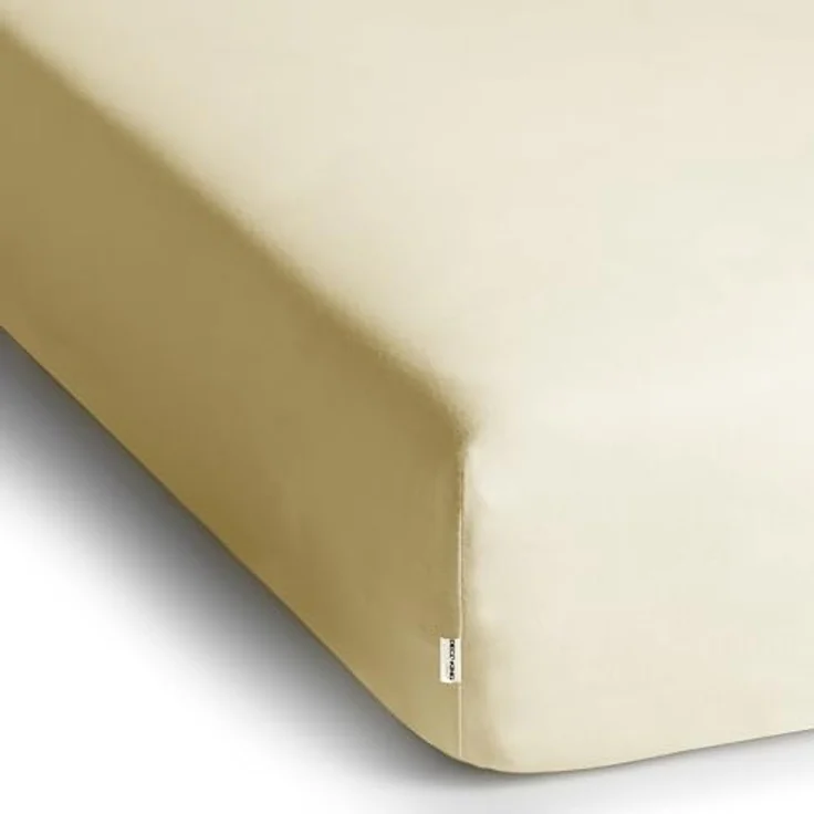 DecoKing Spannbettlaken 120x200 140x200 cm 100% gekämmte Baumwolle Creme Spannbetttücher Jersey Boxspringbett Amber 120x200 140x200 – Bild 4