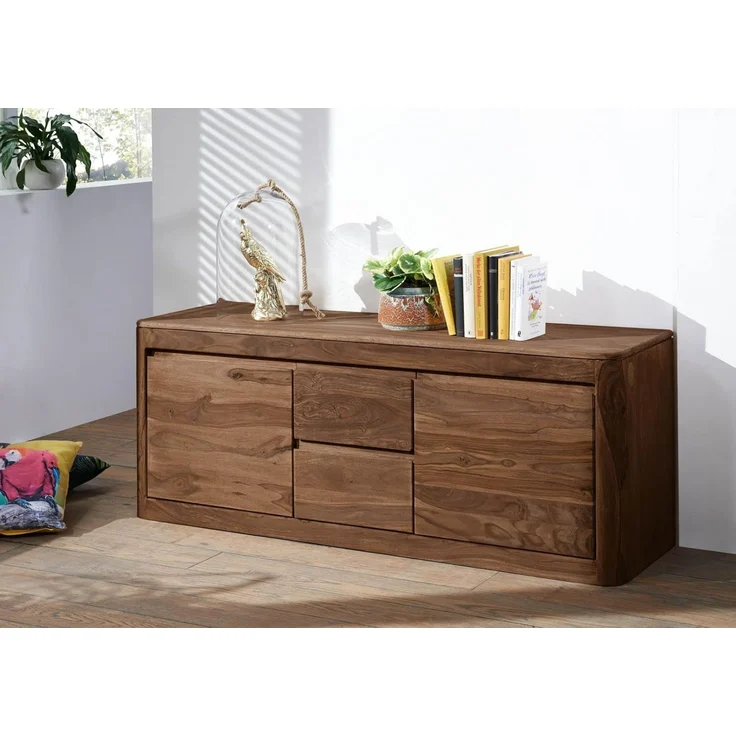 Massivmoebel24 TV-Board (TV-Board Sheesham 147 x 40 x 58 smoked cherry gebeizt TORONTO #100) – Bild 6