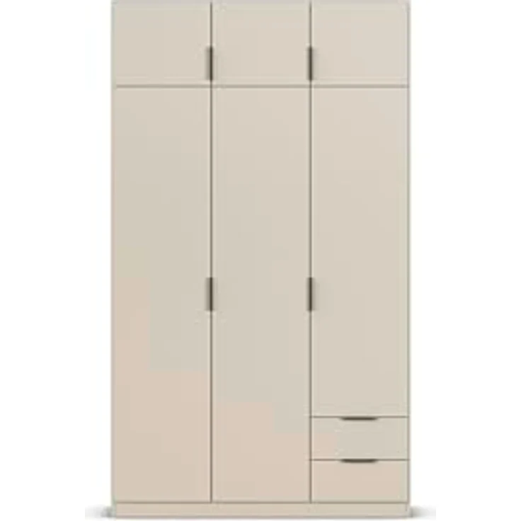 Rauch Möbel Lagoa, Kleiderschrank, Garderobe für Schlafzimmer, Kinderzimmer, Jugendzimmer 6-türig, 2 Schubladen, mit Zubehör Classic, Farbe Beige, Breite 136 – Bild 11