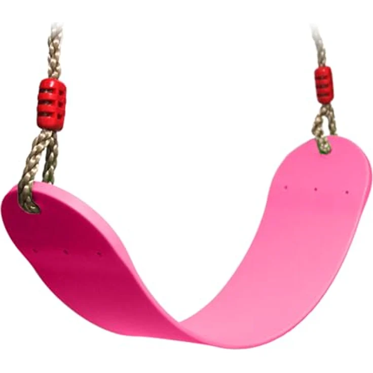 EXTSUD Schaukel Outdoor, Elastischer Kinderschaukel Eva weichen Bord U-Schaukel Brettschaukel Schaukelsitz Schaukelbrett Garten Spielzeug Kinder, Rosa – Bild 1