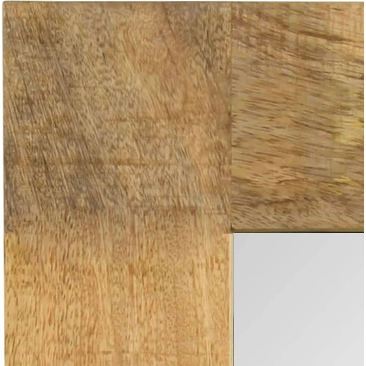 Spiegel, Wandspiegel Mangoholz Massiv 50 x 50 cm – Bild 3