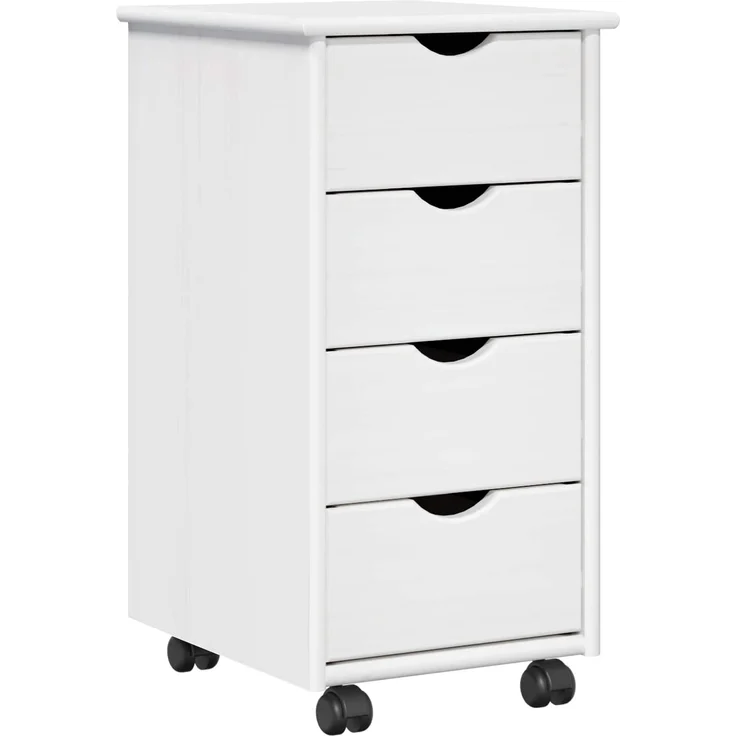 vidaXL Schreibtischschrank-Set 2 stk. Weiß Massives Kiefernholz 3438771 – Bild 3