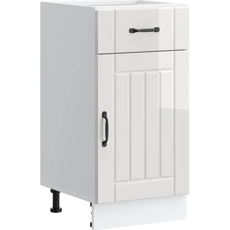 vidaXL Küchen-Unterschrank Lucca Hochglanz-Weiß Holzwerkstoff 853709 – Bild 1