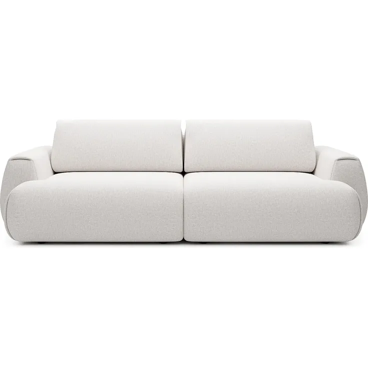 Vente-unique - MONELIA Sofa Stoff Weiß - B 106 cm x H 81 cm x L 260 cm – Bild 2