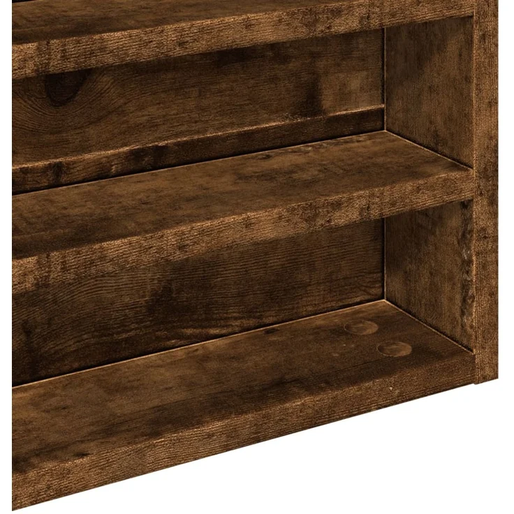 vidaXL Vitrinenschrank Räuchereiche 100x8,5x50 cm Holzwerkstoff 847951 – Bild 7