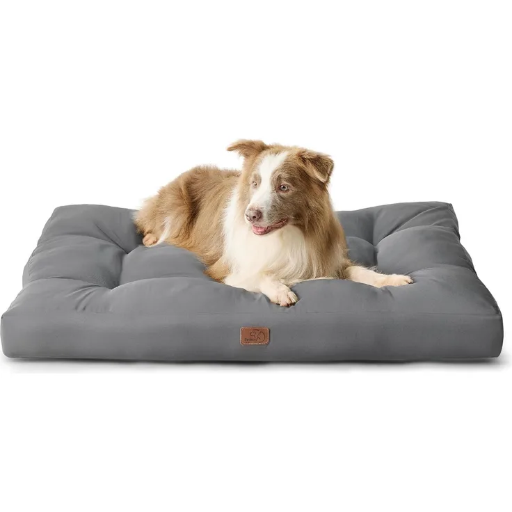 BEDSURE Hundekissen große Hunde waschbar - 111x89 cm hundematratze XXL für große, mittelgroße Hunde Outdoor gepolstert Hundematte grau in 10cm Höhe, groß XL Hundebett für Haustiere
