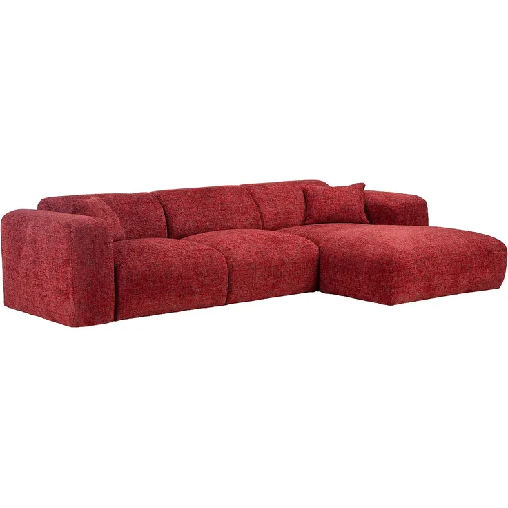 Vente-unique - POGNI Sofa StoffStoff Rot - B 165 cm x H 73 cm x L 280 cm – Bild 3