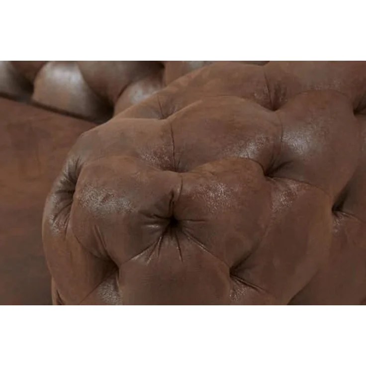 riess-ambiente 3-Sitzer MODERN BAROCK 235cm antik braun · Microfaser-Couch mit Federkern, Einzelartikel 1 Teile, 3-Sitzer Sofa · Chesterfield Design mit Ziersteppung · Rundum-Bezug – Bild 6