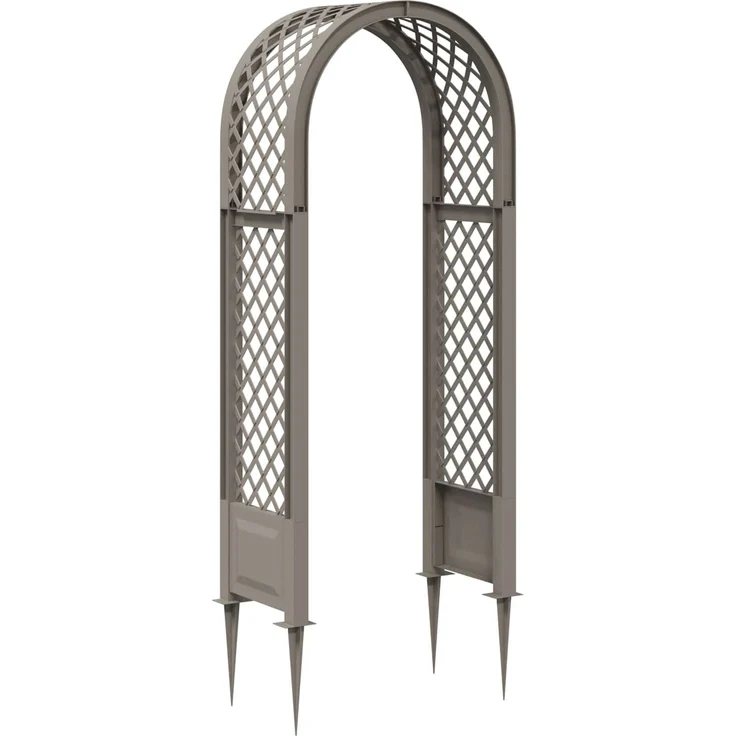 vidaXL Rosenbogen mit Spitzen Grau 97 x 43 x 218 cm PP 42041738 – Bild 1