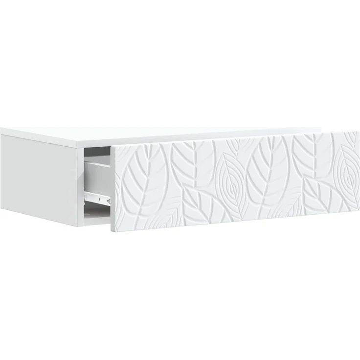 vidaXL Wandmontierter Beistelltisch Weiß 87,5 x 34,5 x 17 cm 898835 – Bild 3