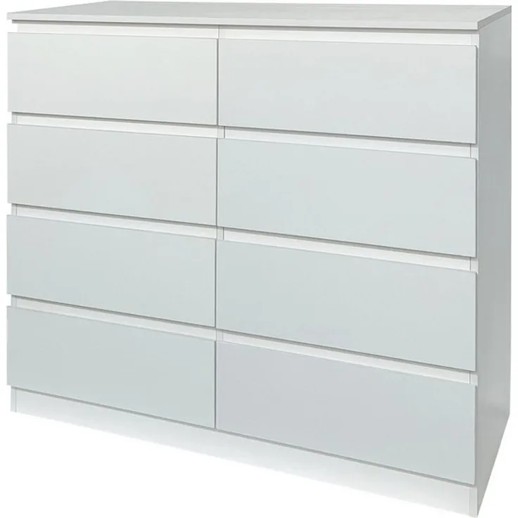 HTI-Living Kommode Kommode 8 grifflose Schubladen Thekla Weiß (Stück, 1 St, 1 Kommode), Sideboard