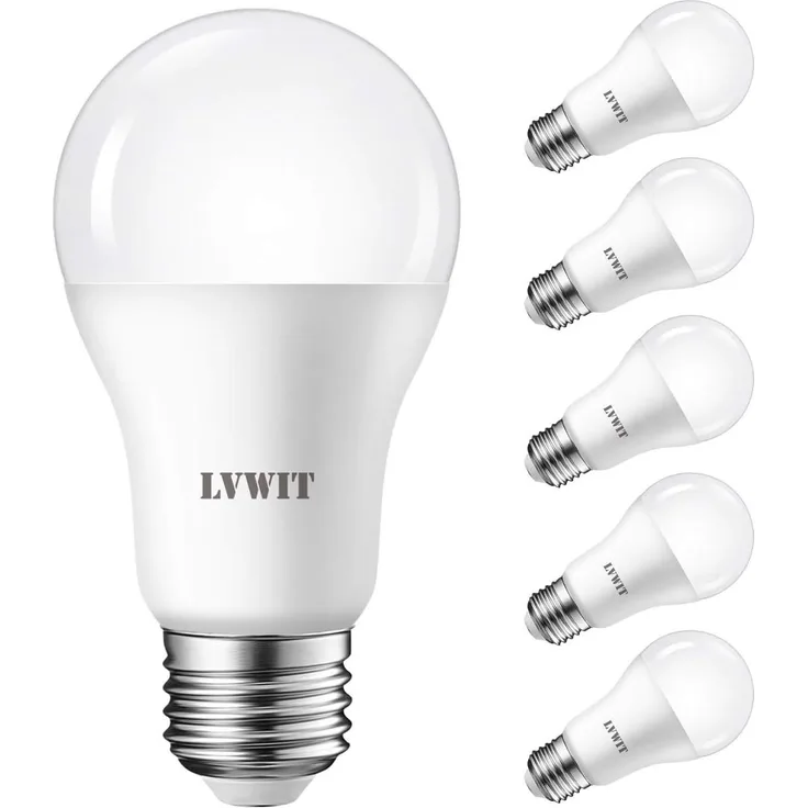 LVWIT E27 LED Birne, 100W Kaltweiß 6500K, ultrahell 1521 lm, Matt, Classic LED Lampe (6er Pack)