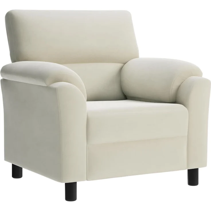 vidaXL Sofa-Set 3 Stk. Creme Samt 3430470 – Bild 4