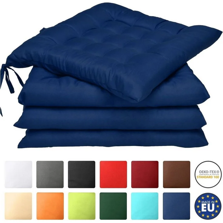 Beautissu Stuhlkissen Lea, 4er Set Suthlkissen 40x40x5cm – Bild 5