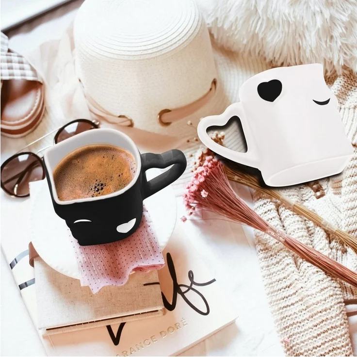 MiaMio Kaffeeservice Küssende Tassen Geschenk Set, Kaffeetassen«, Keramik (2-tlg) – Bild 3