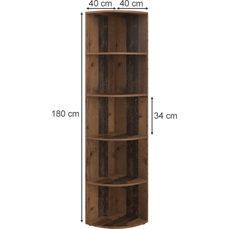 Vicco 'Ecki' Eckregal, Spanplatte antikholz, 40 x 40 x 180 cm – Bild 3