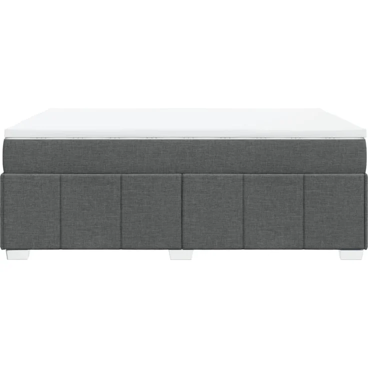 vidaXL Boxspringbett mit Matratze Dunkelgrau 140x200 cm Stoff 3285478 – Bild 8