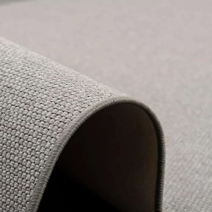 Snapstyle Flachgewebe-Teppich, Silber, 160x160 cm, strapazierfähig und pflegeleicht, geeignet für Fußbodenheizung – Bild 3