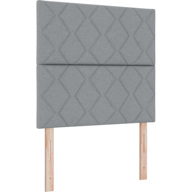 vidaXL LED-Speicherbett mit Matratze Hellgrau 120 x 200 cm Stoff 3459999 – Bild 5