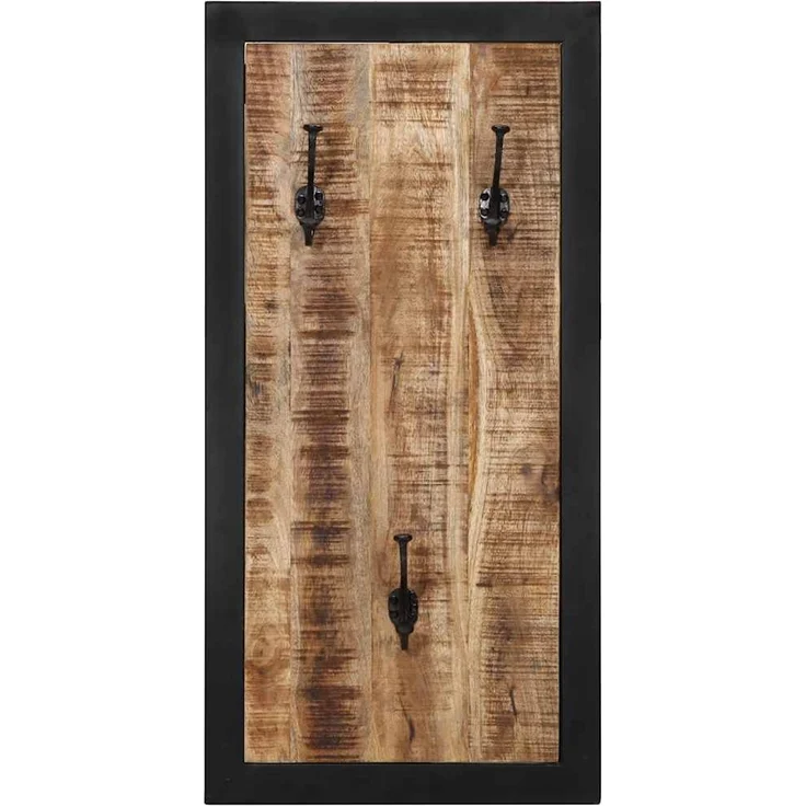 vidaXL Garderobe 40x2x80 cm Raues Massivholz Mango 4015939 – Bild 1