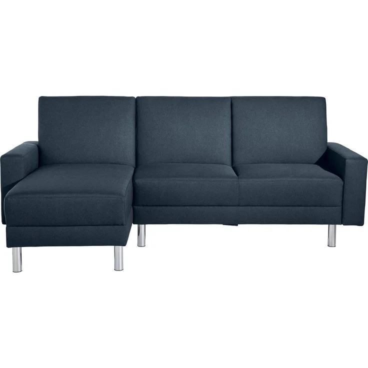Funktionssofa mit Hocker Katryna Flachgewebe blau – Bild 6