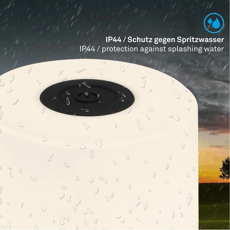 BRILONER – Mini LED Tischlampe Kabellos, Dimmbare Nachttischlampe Touch, Schreibtischlampe, Leselampe, Tischleuchte Outdoor & Indoor, USB-C, Camping Lampe, Warmweißes Licht, 7x7 cm, Schwarz – Bild 3