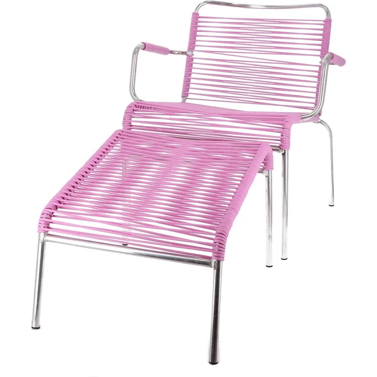 Outdoor Sessel Fiam Mya Lounge Spaghettil aus Aluminium pink – Bild 6