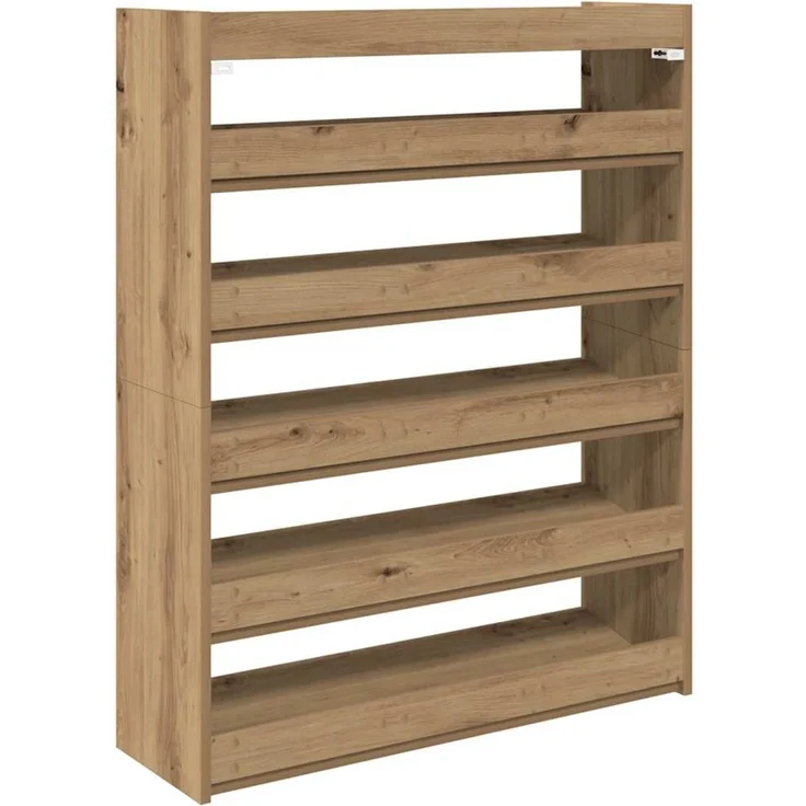 vidaXL Schuhregal Artisan-Eiche 80x25x100 cm Holzwerkstoff 859904 – Bild 5