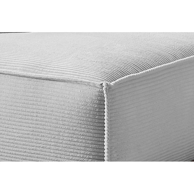 KAWOLA Sofa SAMU Ecksofa Cord hellgrau Recamiere links 72 x 224 x 254 cm – Bild 6