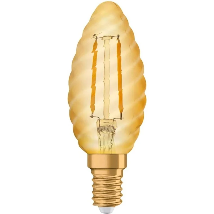 OSRAM LED Vintage Edition 1906, Sockel: E14, Nicht Dimmbar, Warmweiß, Filament Gold – Bild 2