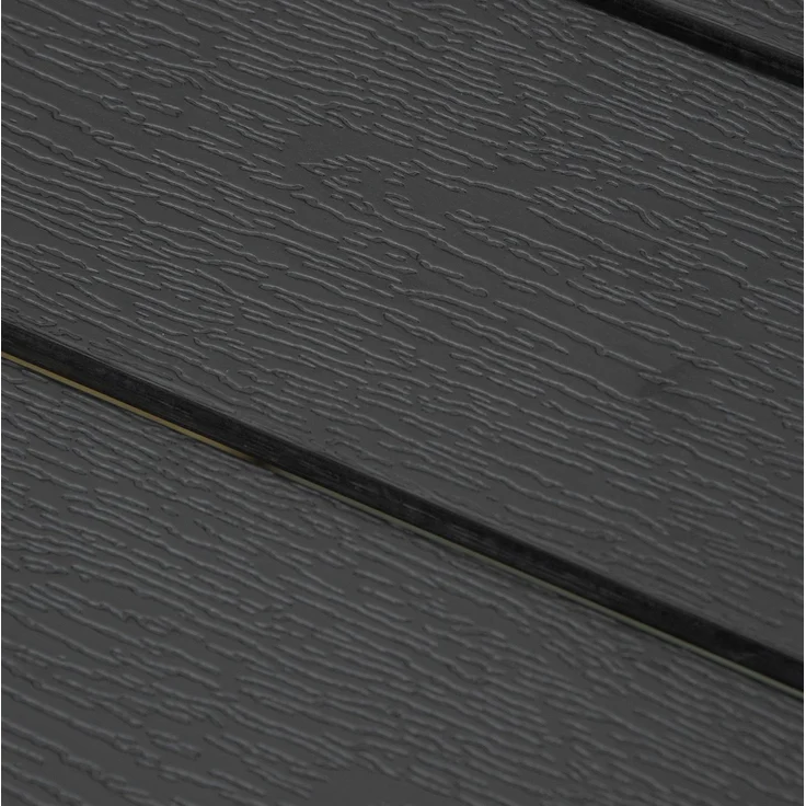 Gartentisch 190 x 84,5 x 72 cm aus Aluminium und Holz-Kunststoff-Verbundstoff – wetterfest in Schwarz – Bild 8
