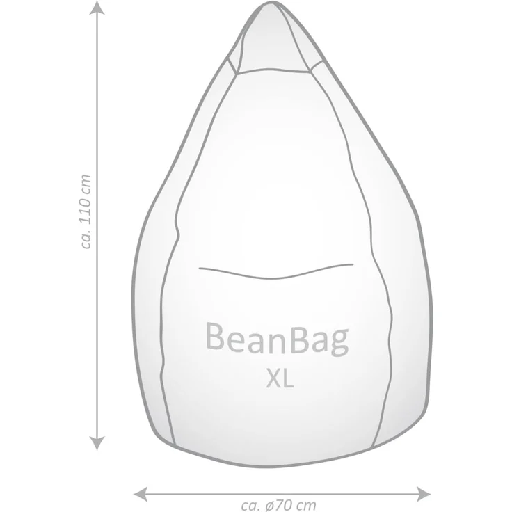 Sitting Point Sitzsack Raya Fellimitat XL ca. 220L anthrazit – Bild 3