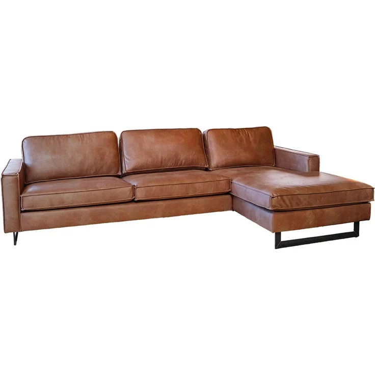 KAWOLA Ecksofa VILNIUS, Couch L-Form mit Longchair rechts oder links Lederfaserstoff – Bild 1