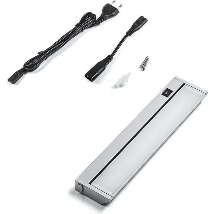 SO-TECH® LED Unterbauleuchte Alessia 350-910 mm mit diffuser Scheibe ohne Lichtpunkte, Reihenschaltung, LED fest integriert, Neutralweiß, 1er Set 5W / 350 mm – Bild 2