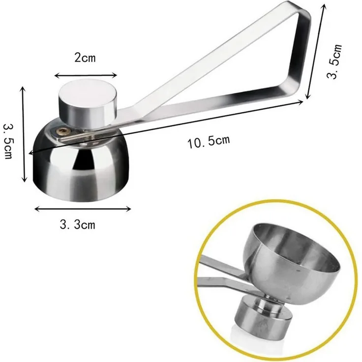 FELIXLEO Eierschneider Eieröffner Edelstahl Cutter für Weiche und Hartgekochte Eier, (1-tlg)