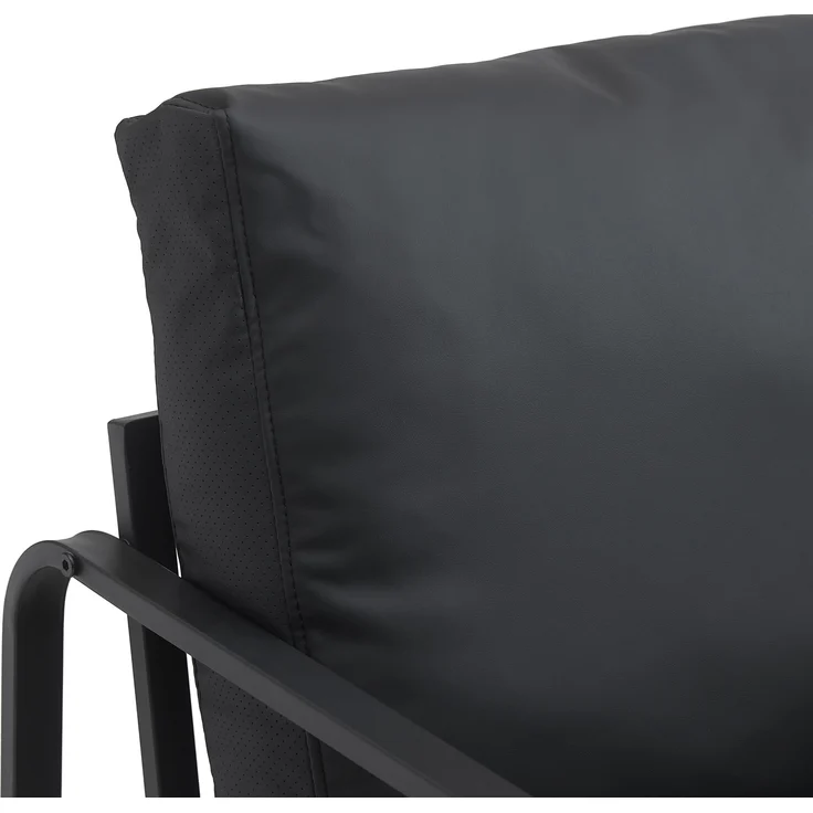 CLP Lounger Manea mit Metallgestell,schwarz Kunstleder – Bild 7