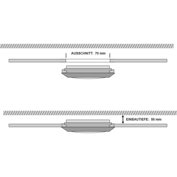 LED Einbauleuchte, IP44, Alu, Zink, silber, L 8,6 cm Paulmann – Bild 10
