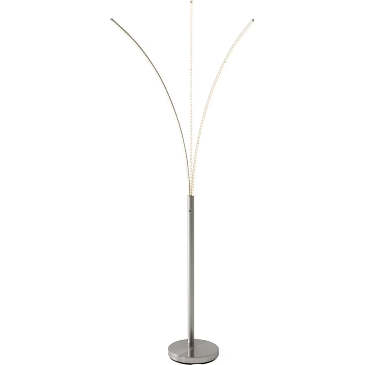 casa NOVA Stehlampe casa NOVA Stehleuchte TRISTAR DH 25x190 cm grau Stehlampe Leseleuchte, Warmweiß – Bild 3