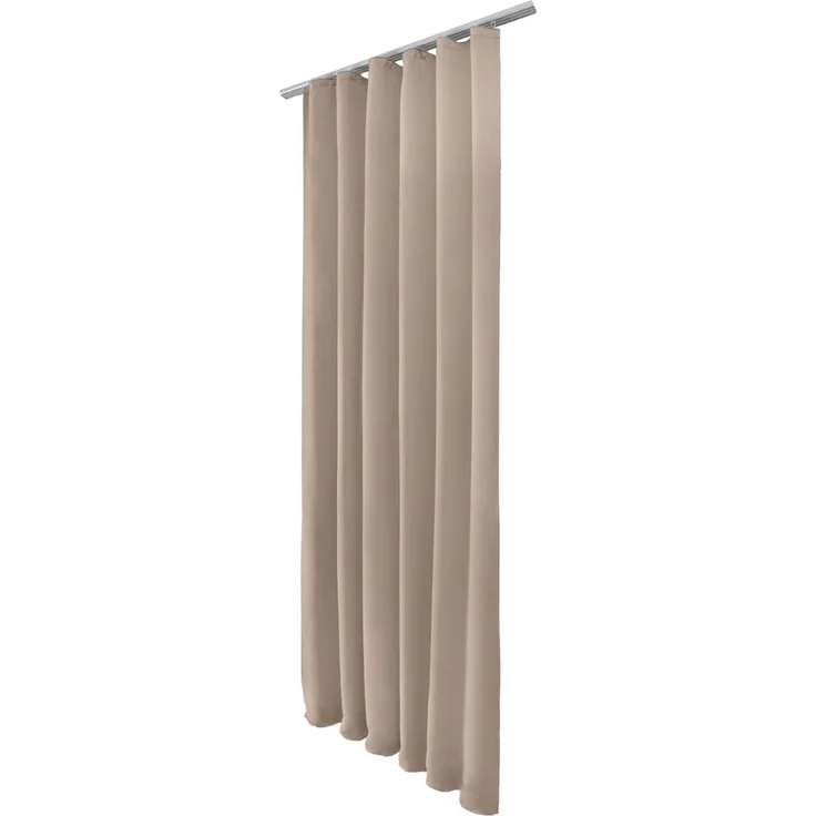 Beautissu Vorhang Amelie BK Blackout mit Kräuselband, 140x245cm, Sand, 2er Set, Gardine, Blickdicht, Verdunkelung, Variante: Blackoutvorhang, 100% verdunkelnd – Bild 9