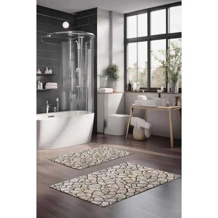 Mijolnir 'CT-5176' Badematten-Set (2-teilig), Mehrfarbig