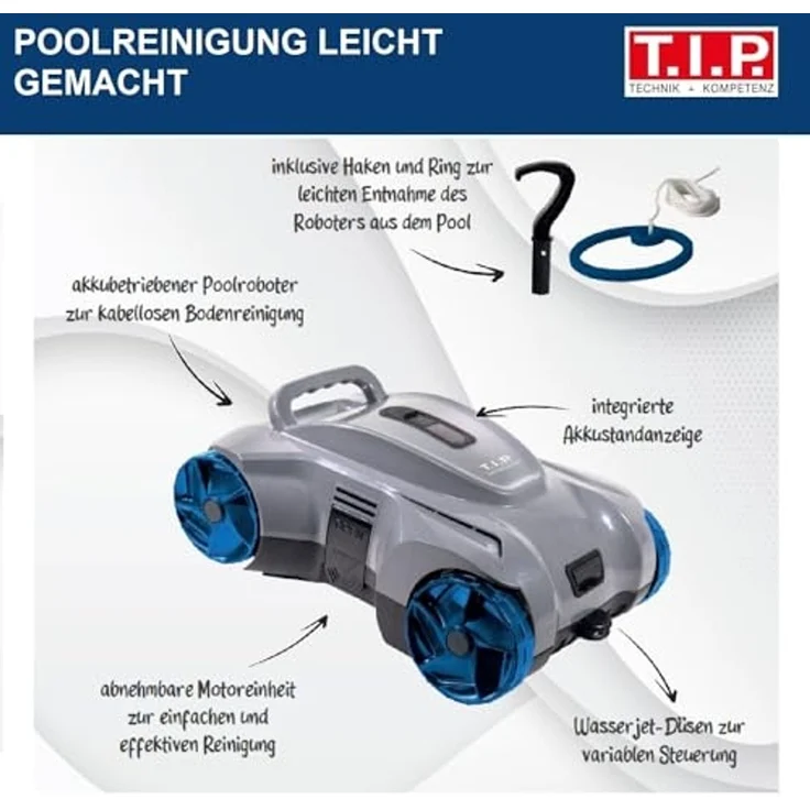 T.I.P. Akku Poolroboter R8 für Pools bis 50 m² – Bild 2