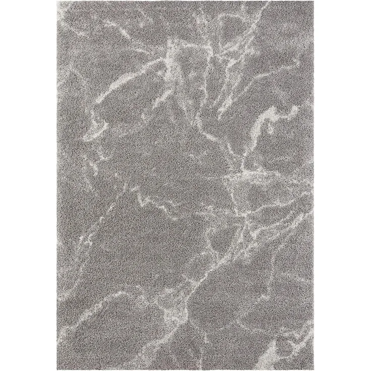 Hochflor Teppich MAYRIN Grau Creme - 120x170x3cm