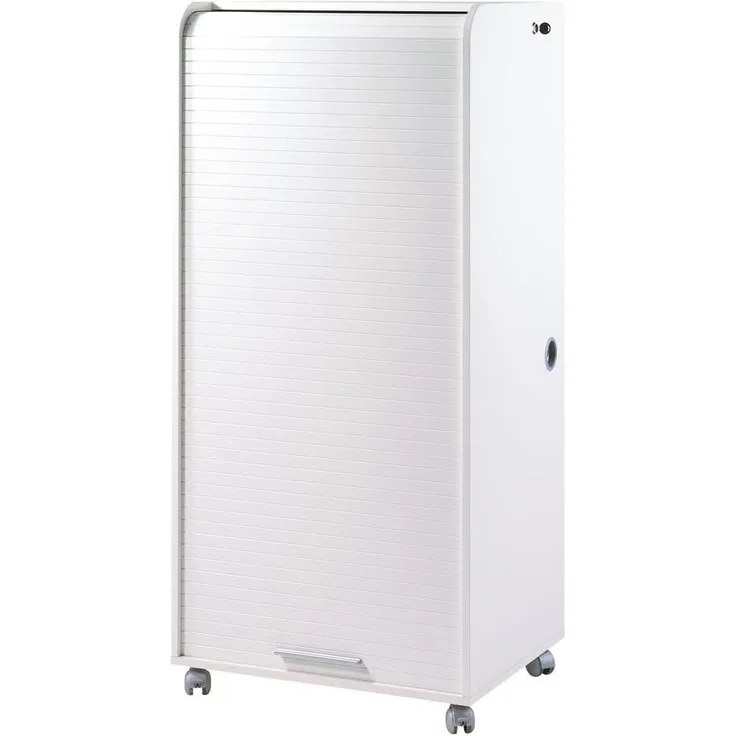 SIMMOB Mobiler Schreibtisch Sekretär Computertisch mit Laufrollen 139,9x64,2 cm Weiß