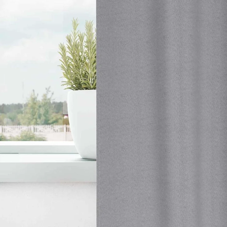 vidaXL Verdunkelungs-Vorhänge mit Ringen 2 stk. Hellgrau 245 x 140 cm 4107346 – Bild 3