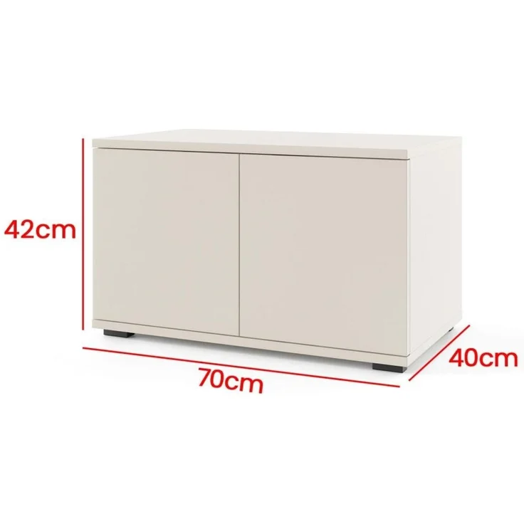 Garderoben-Set Napoli Version 23: Eckschrank mit Polsterpaneelen, Schuhschrank und Schrankaufsatz Flur und Eingangsbereich (Cashmere/Trinity 16), 225 x 70 x 140 cm – Bild 4