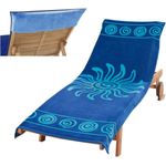 Delindo Lifestyle Strandtuch Tropical Liegenauflage SONNE, Baumwolle (1-St), Jacquard gewebtes Motiv