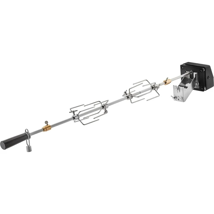 Rösle 'Premium' Drehspieß, Edelstahl schwarz/silber, 14.8 x 11.5 x 132.5 cm, für Magnum und VIDERO Grills – Bild 1