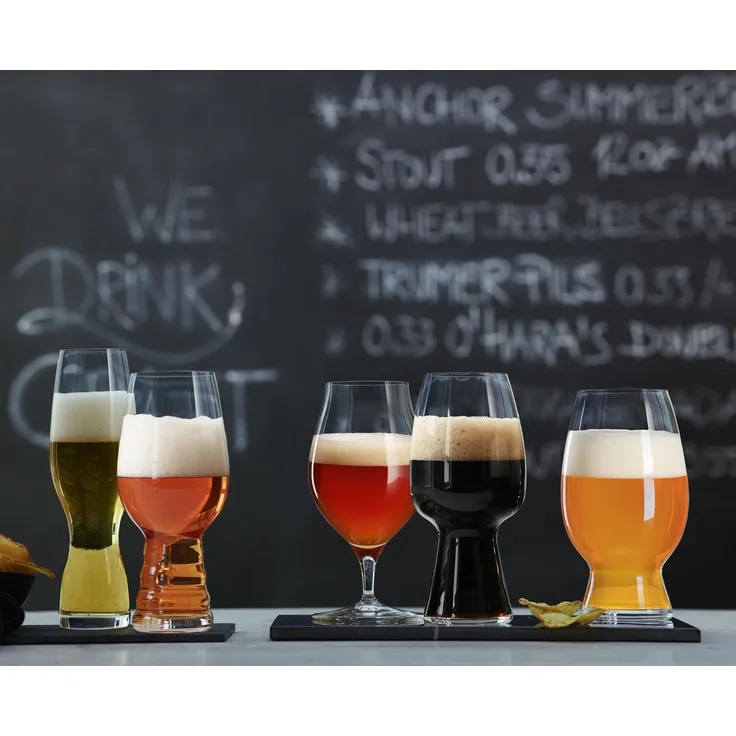 Spiegelau Craft Beer Glasses Stout Glas, 4er Set, Bierglas, Englische Pints, Ale, Glas, Kristallglas, 600 ml, 4991381